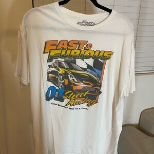 Universal White Fast & Furious Graphic Tee